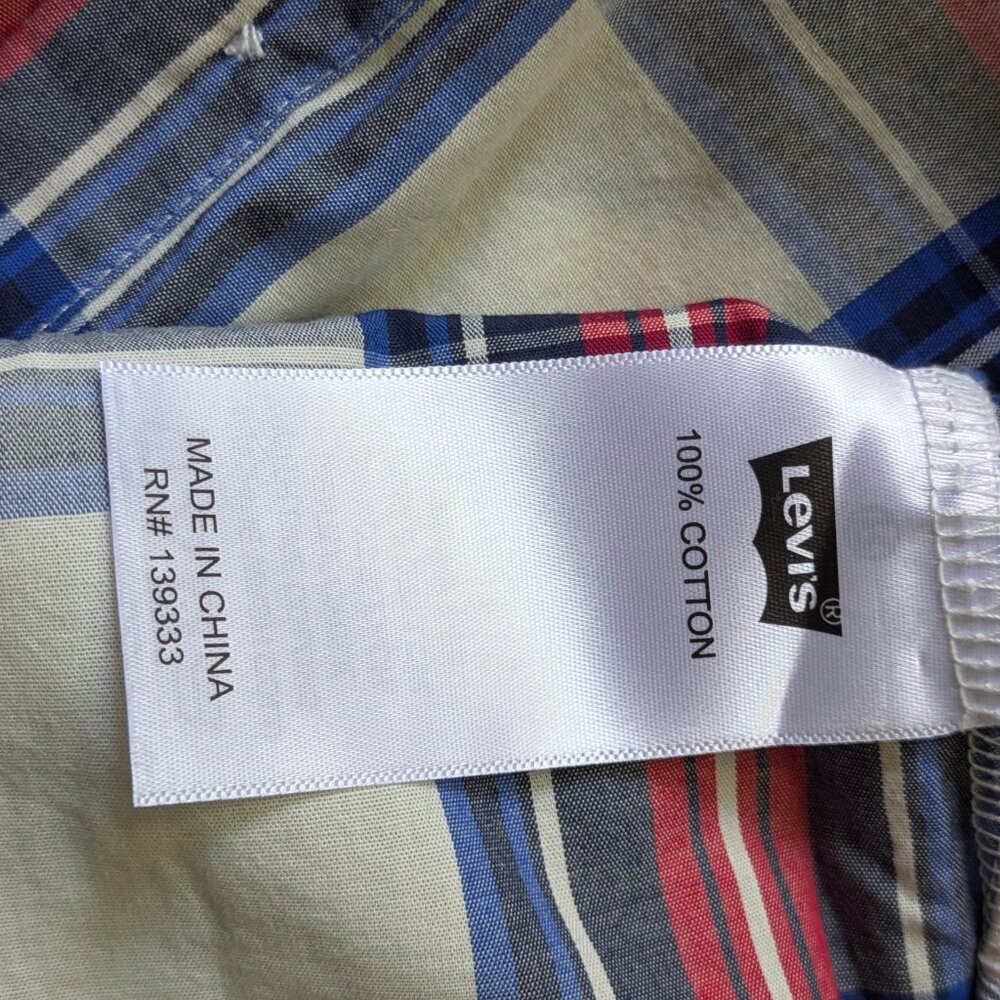 NWT Levi's Sleeveless Plaid Button-Down Shirt 100% Cotton Womens Small - Picture 5 of 9